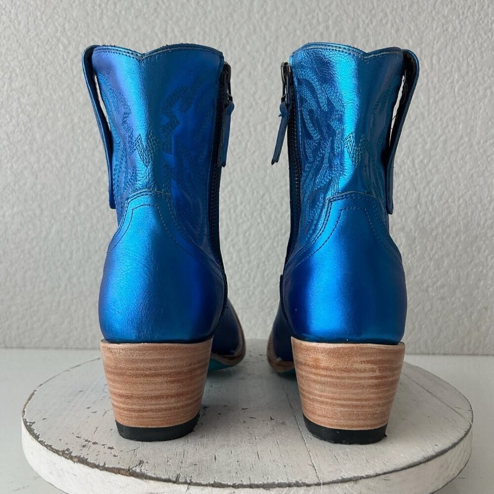 Lane SMOKESHOW Womens Cowboy Bootie 8.5 Blue Western Cowgirl Short Ankle Boots - Picture 3 of 11